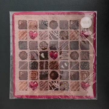 페이러 코프레도쇼콜라 타월 손수건 베이지 x 다크 레드