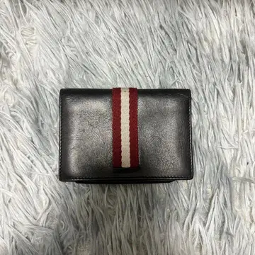BALLY 가죽 명함지갑 스트라이프 디자인
