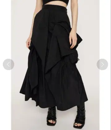 SLY 하이웨스트 드레이프 디자인 스커트 비대칭 개더 스커트