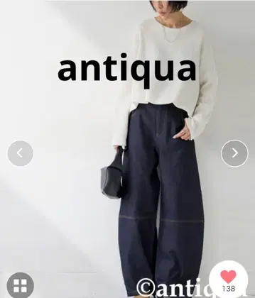 antiqua 안티카 커브 데님 팬츠 새상품