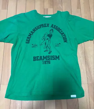 BEAMS T셔츠 L 그린 1976