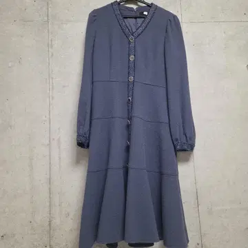 네이비 롱 원피스 긴팔