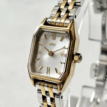 [ 구동품 ] ete 에테 옥타곤 페이스 워치 손목시계 골드 금