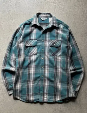 사이즈 XL 80s Five brother 뱀 플란넬 셔츠 좋은 배색
