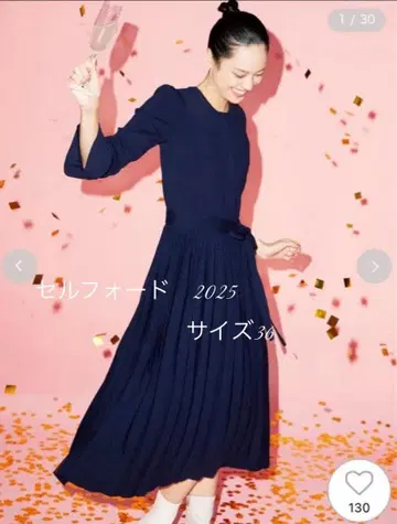 CELFORD 2025 스프링 니트 드레스 네이비 새상품급 36