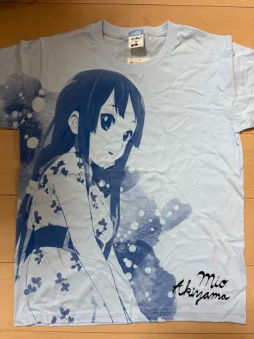 아키야마 미오 Mio Akiyama T셔츠 스카이블루 케이온