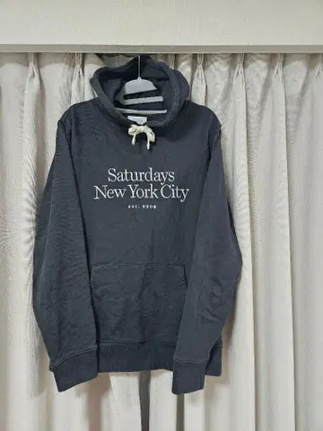 SATURDAYS NEW YORK CITY 후드 부착 후드티 M 블랙