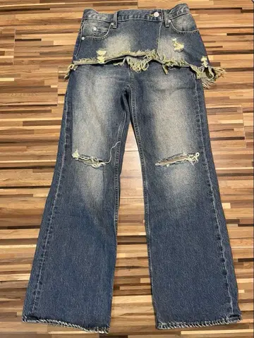 LAGUAGEM 2 피스 데미지 데님