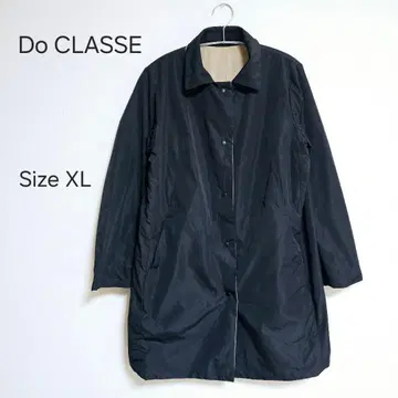 Do CLASSE 리버서블 블랙 코트 심플 스타일리시