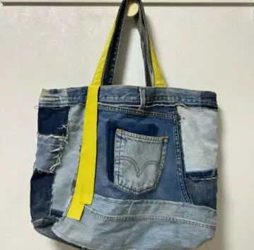 이아파피요네 리메이크 데님 토트백