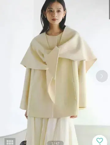 anuans 리버 울 미들 머플러 코트