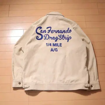 HOUSTON 세밀한 골 코듀로이 자수 자켓 베이지 L 사이즈