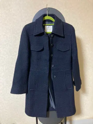 CHRISTINE 네이비 피 코트