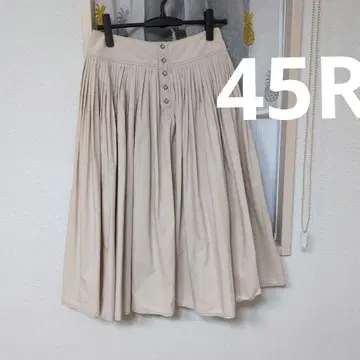 45R 비쥬 플레어 스커트 베이지 M