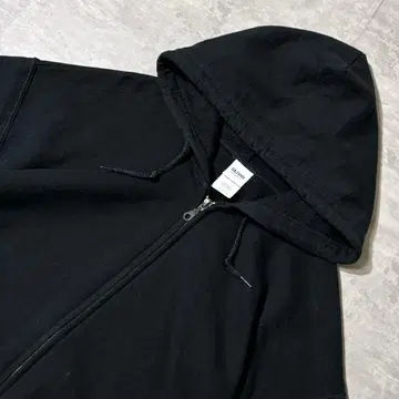 00s 구택 GILDAN 풀 집업 맨투맨 후드티 블랙