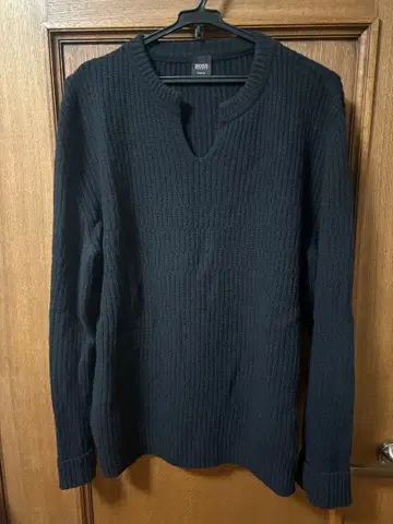 HUGO BOSS 휴고보스 스웨터 니트 슬림핏 블랙 L