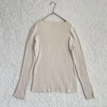 로리즈팜 리브 니트 상의 긴팔 (F) 아이보리 돌려입기 레이어드