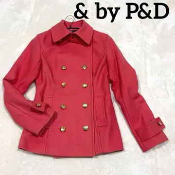 &byP&D 골드 버튼 울 혼방 숏코트 38 핑크 계열 럭셔리