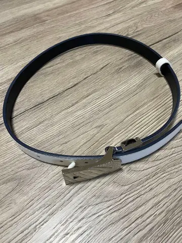 테일러메이드 화이트 가죽 벨트