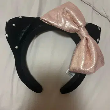 키티 머리띠 펄 장식