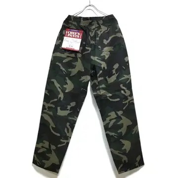새상품 카모플라주 와이드 셰프 팬츠 남성용 우드랜드 카모 XL