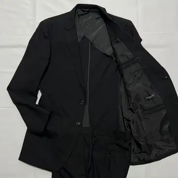 컨디션 최상 존 피어스 수트 블랙 무지 세탁 가능 관혼상제 A7 사이즈