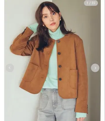 Mila Owen 패치 포켓 컴팩트 스웨이드 자켓