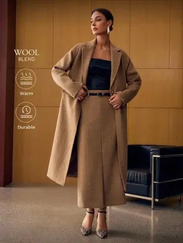 SHEIN MOTF 울 코트 아우터