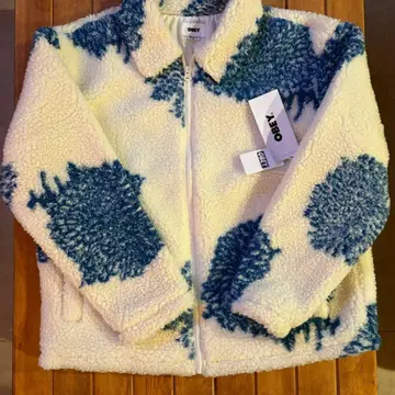 OBEY 오베이 올 패턴 보아 자켓 블루 화이트