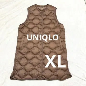 [새상품급] UNIQLO 울트라 라이트 다운 롱 베스트 XL 브라운
