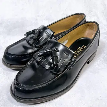 새상품급 [하루타] 퀼트 태슬 로퍼 (25) 천연 가죽 313 블랙