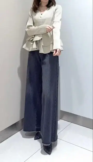 [ 택 포함 미사용 ] 그레이스 콘티넨탈 하이웨스트 배기 데님 36