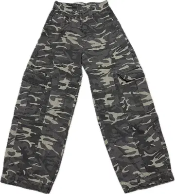 카모플라쥬 카고 팬츠 와이드 레그