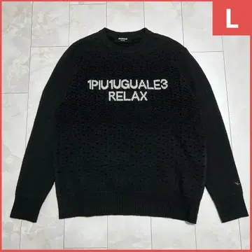 1PIU1UGUALE3 블랙 니트 RELAX 약간 두꺼운 원단
