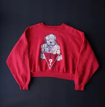 80's 빈티지 USA GUESS 게스 맨투맨 트레이닝복 크롭 기장