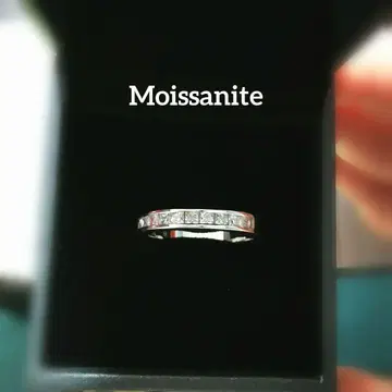 모이사나이트 하프 이터니티 반지 프린세스컷 12호