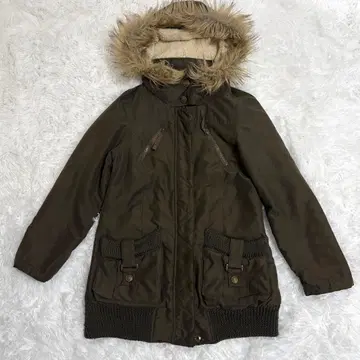 y2k 00s 퍼 달린 모즈 코트 페어리 그런지 헤이세이 갸루