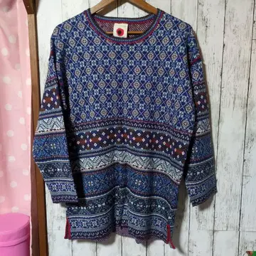 poppy red LL 사이즈 긴팔 니트 스웨터 아사기니뇨