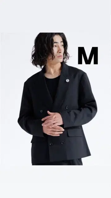 SINSS 더블 테일러드 자켓 M 블랙