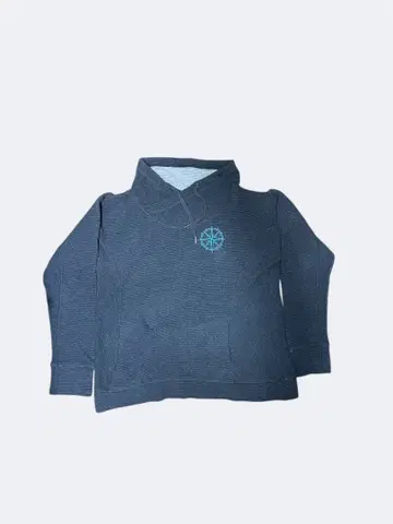 다크 그레이 파랑 하이넥 풀오버