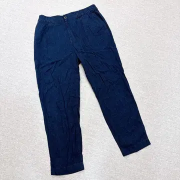 스튜디오 클립 하의 캐주얼 팬츠 L 사이즈 네이비 린넨