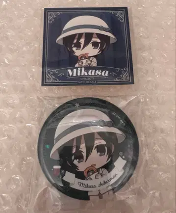 진격의 거인 미카사 슈가디어 캔뱃지 스티커