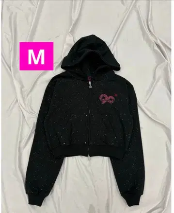9090 girl Glitter Zip Hoodie pink M 사이즈
