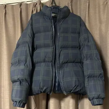체크 다운 자켓