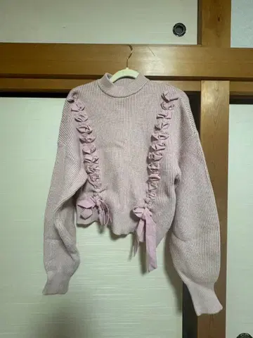 eimy 이스토아레 프릴 리본 포함 니트