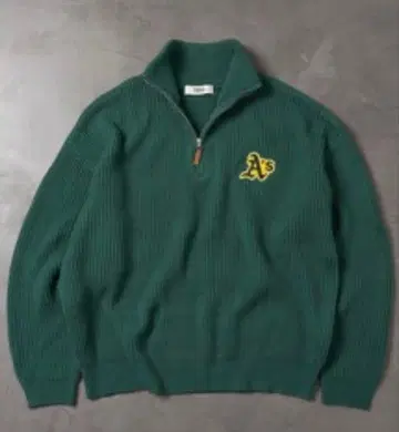 A's 하프 지퍼 트레이닝복 다크 그린 [ 완판템 ]