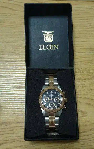 [하자품] ELGIN 손목시계 크로노그래프 정크