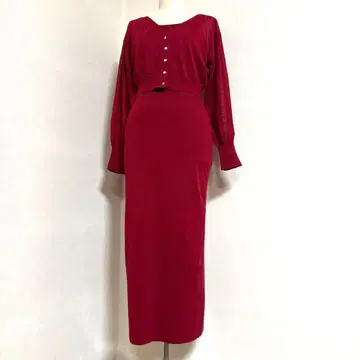 RESEXXY 가디건 시어 니트 원피스