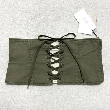 미사용 새상품 THE SHINZONE 밀리터리 코르셋 벨트 그린 계열