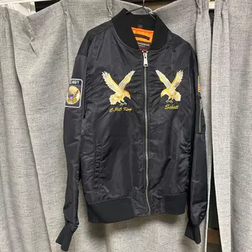 Schott 블랙 나일론 자켓